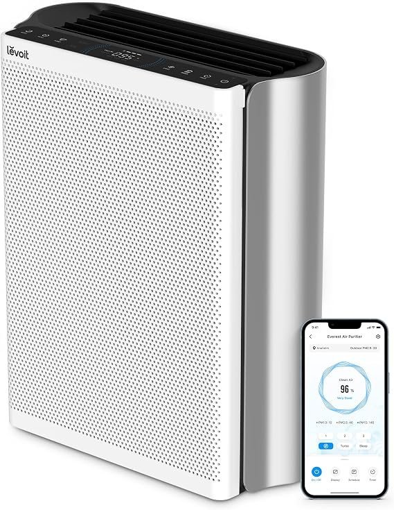 Levoit Smart Air Purifier for Large Room, Washable Pre-Filter EverestAir-P