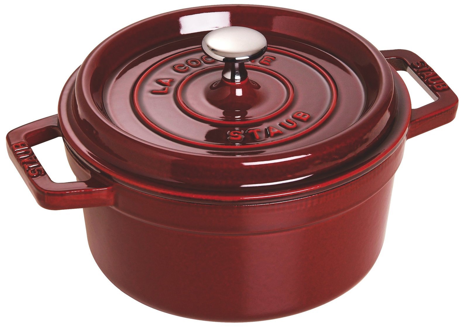 Staub Cast Iron 2.75-qt Round Cocotte - Grenadine, Made in France