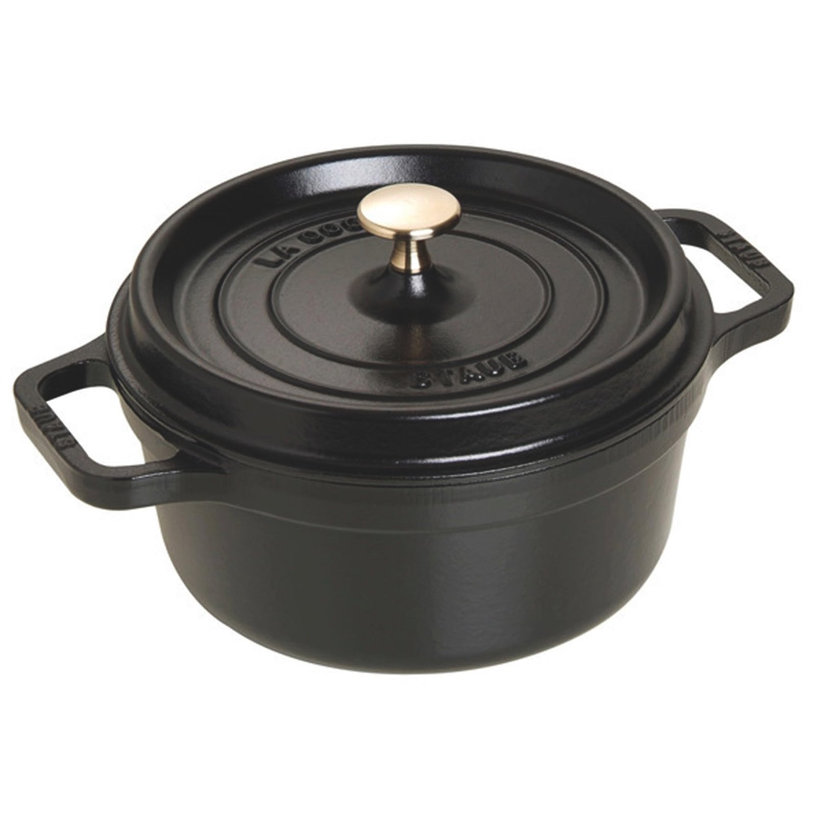 STAUB Cast Iron Round Cocotte, Dutch Oven, 2.75-quart, serves 2-3, Made in France, Matte Black