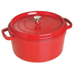 Staub 7-Qt Dutch Oven, Serves up to 7-8 People, Oven Safe to 500°F, Red