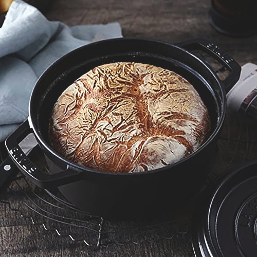 STAUB Cast Iron Round Cocotte, Dutch Oven, 2.75-quart, serves 2-3, Made in France, Matte Black - Image 3